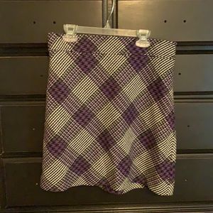 Loft size 2 wool plaid skirt.